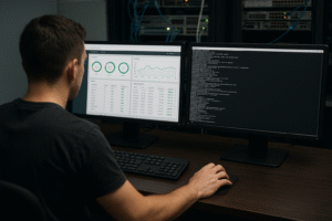 Imagem representando comparativo entre interfaces Web e CLI
