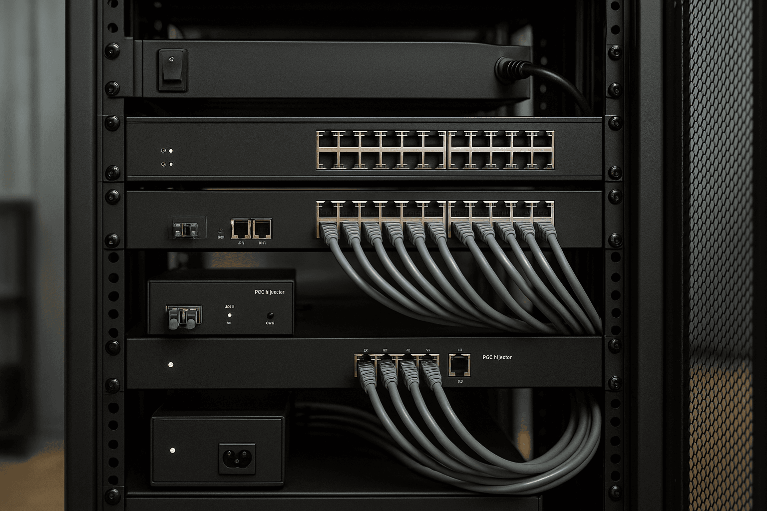 Guia de instalação segura e otimizada para racks Ethernet