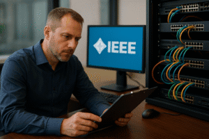 Gestor de TI analisando padrões IEEE em ambiente corporativo